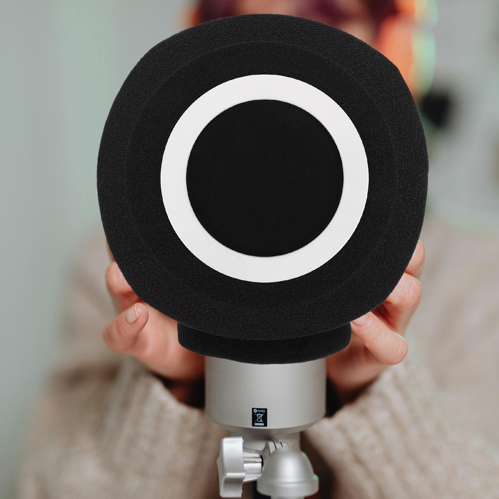 Recording Pop Filter - Microphone Foam Cover Windproof Noise Reducing