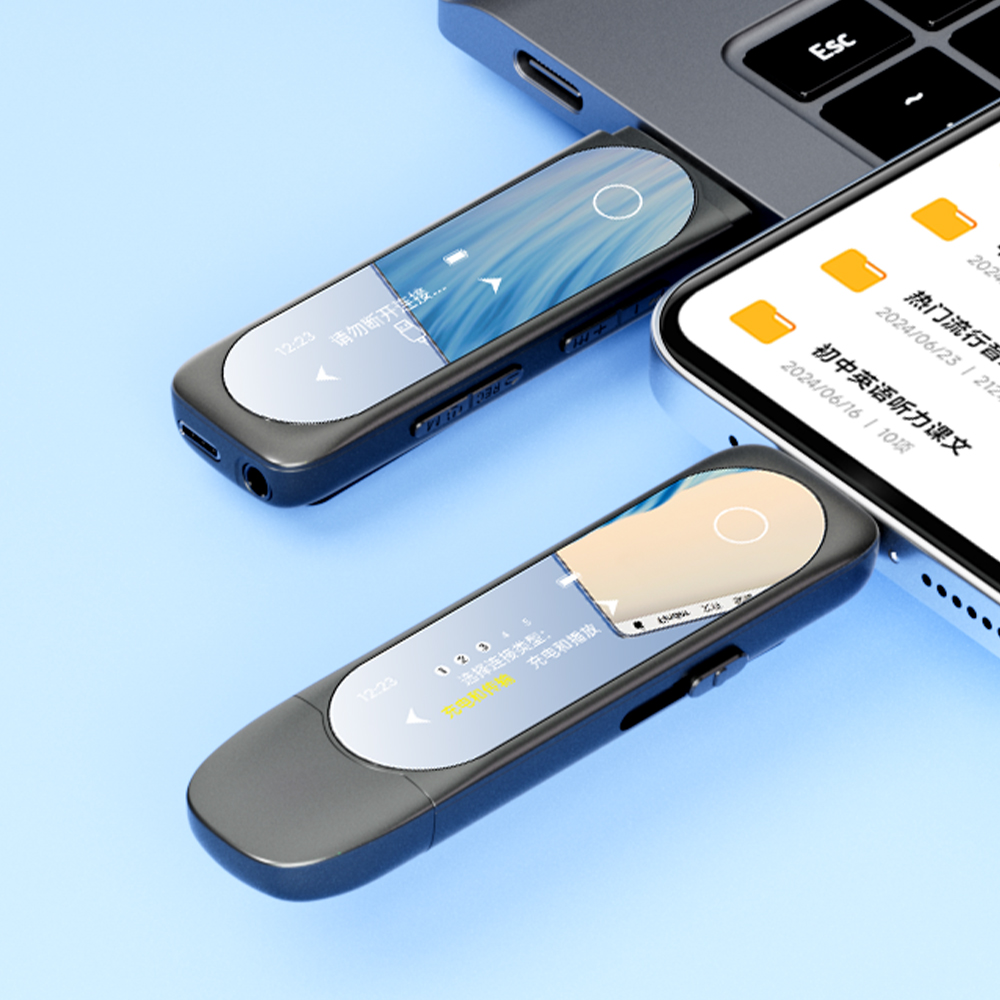 Audio Music To Download - MP3 Player with Bluetooth Type-C Clip