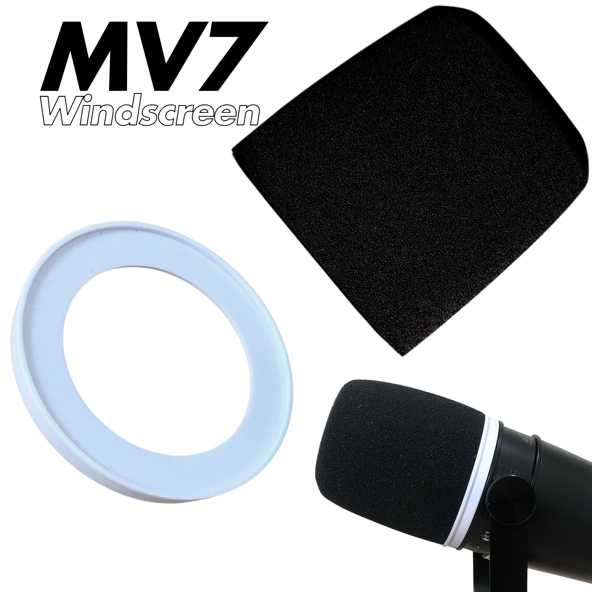 Recording Pop Filter - Foam Microphone Covers with Retaining Ring