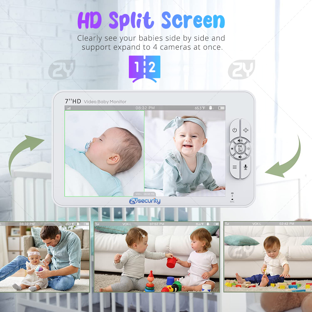 7.0 inch Video Baby Monitor HD - Audio Music Videos ulasan dan harga