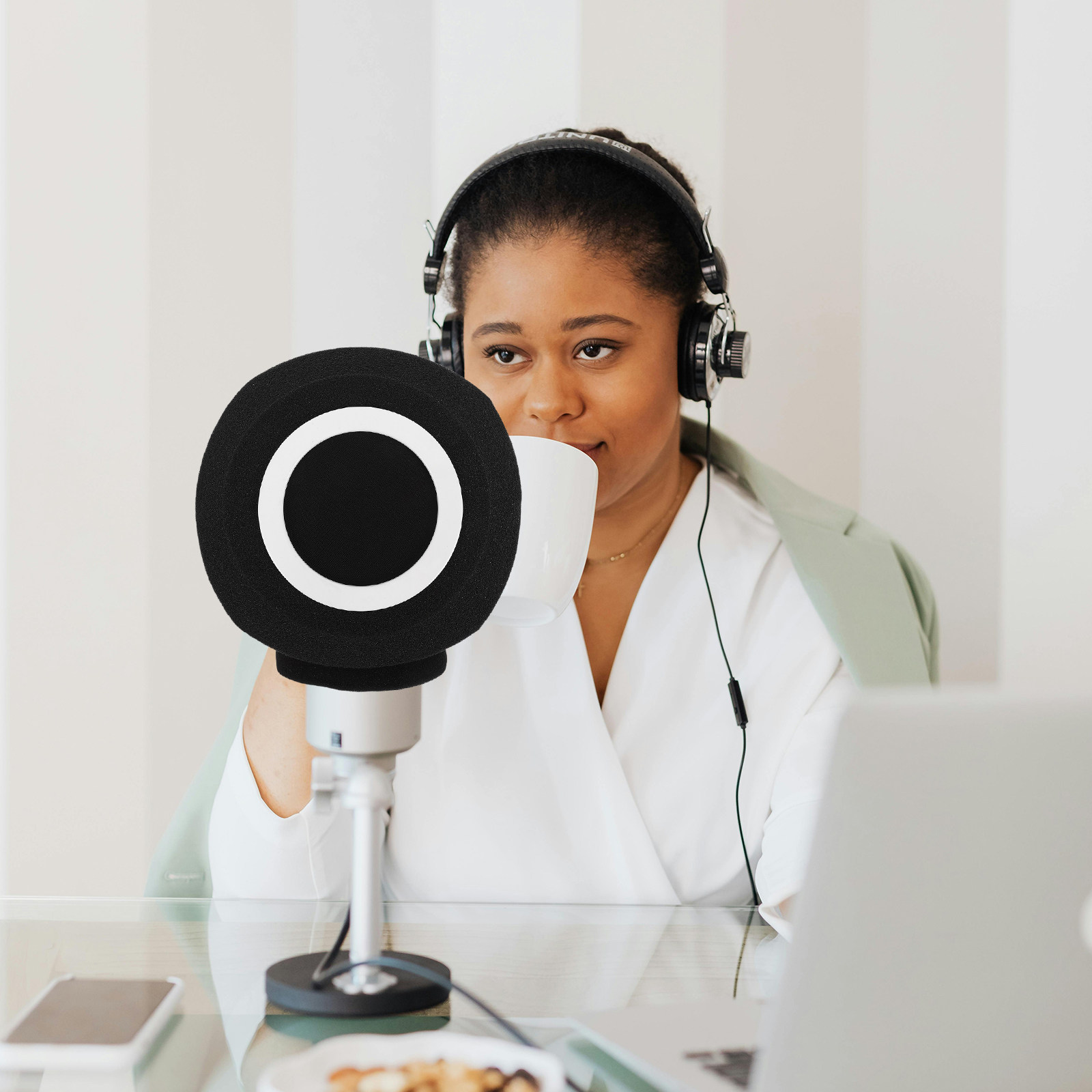 Microphone Foam Cover Windproo - Recording Pop Filter ulasan dan harga