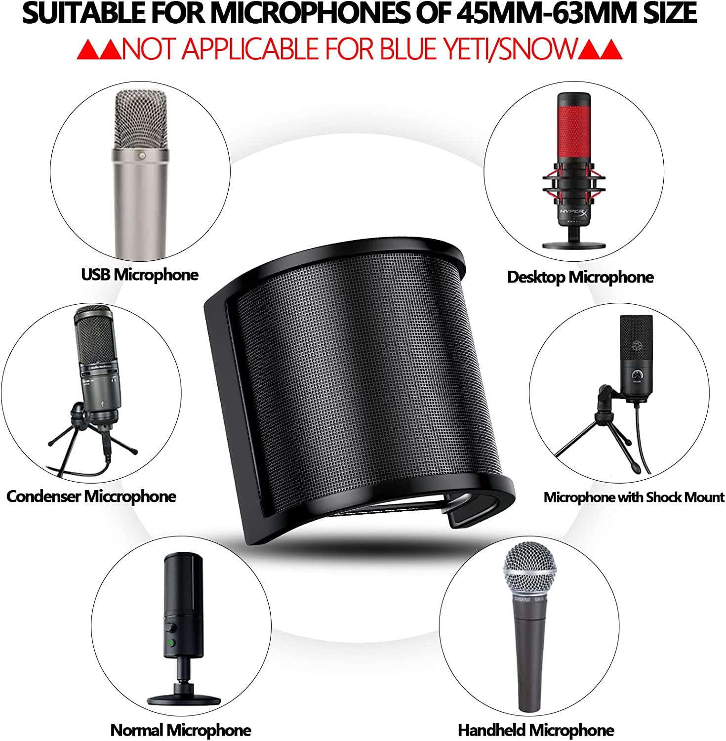 Universal Microphone Pop Filte - Recording Pop Filter ulasan dan harga