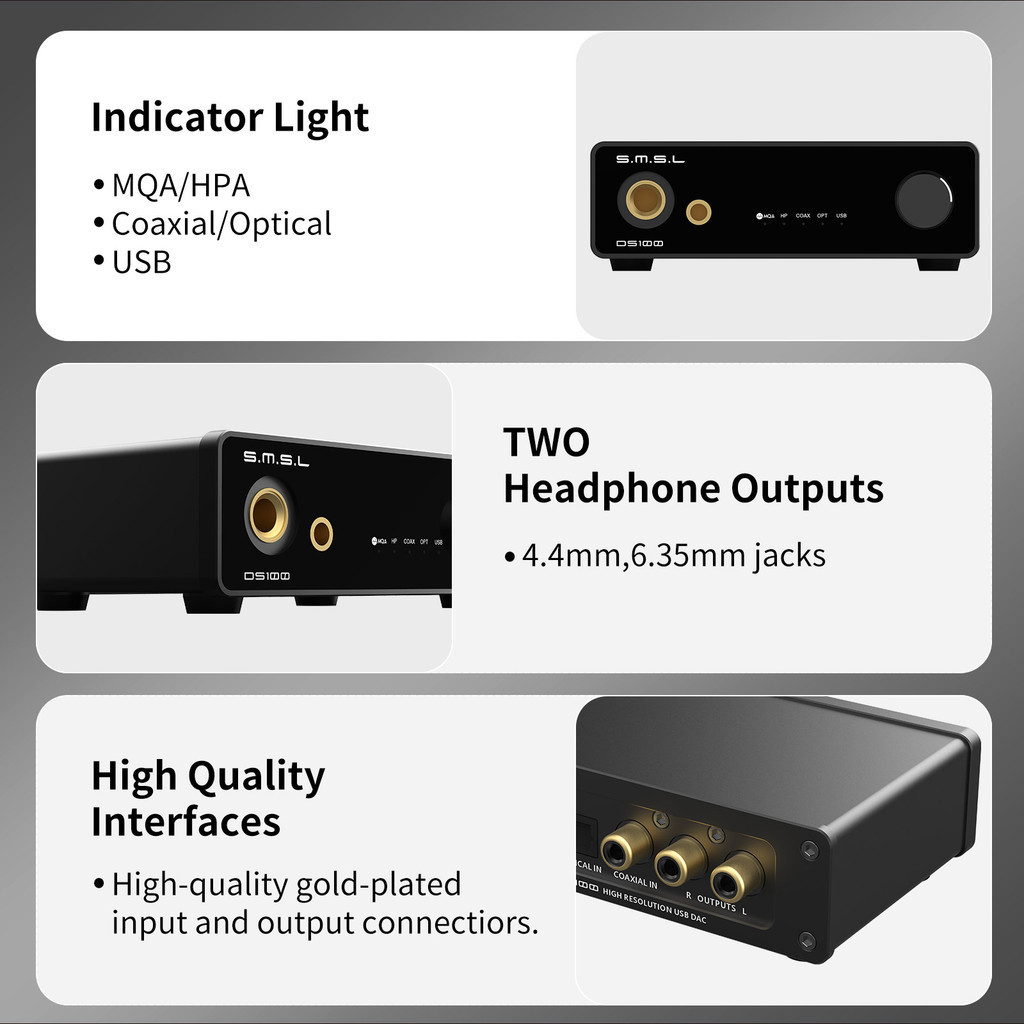 SMSL DS100 MQA MQA-CD Audio De - Portable Amplifier Mini ulasan dan harga