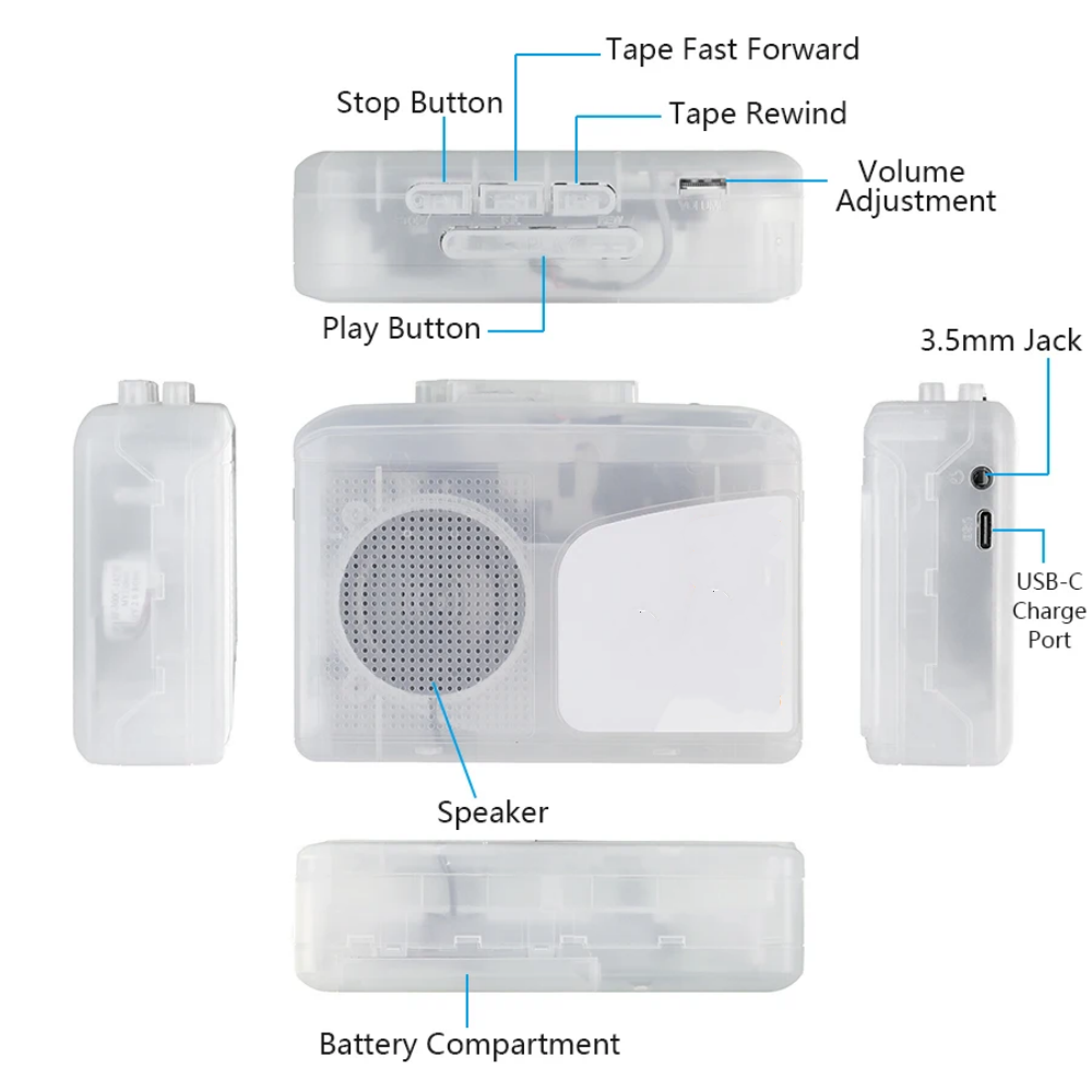 USB Cassette Player Stereo Tap - Audio Music Converter To Mp3 ulasan dan harga