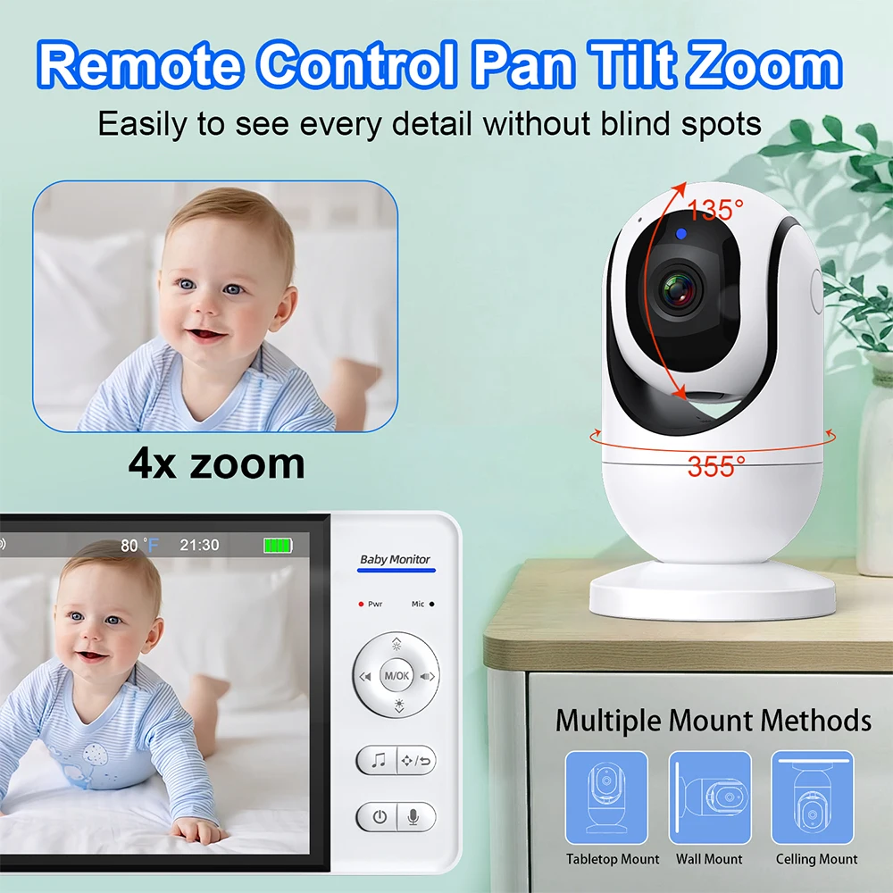 7 Inch Video Baby Monitor Nigh - Audio Music Videos ulasan dan harga