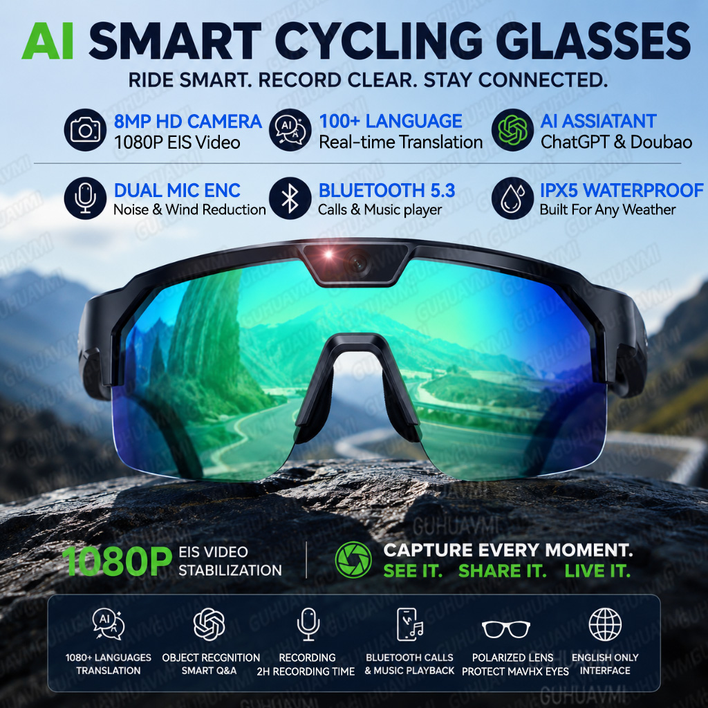 2026 Upgrade Smart Glasses wit - Audio Music Videos ulasan dan harga