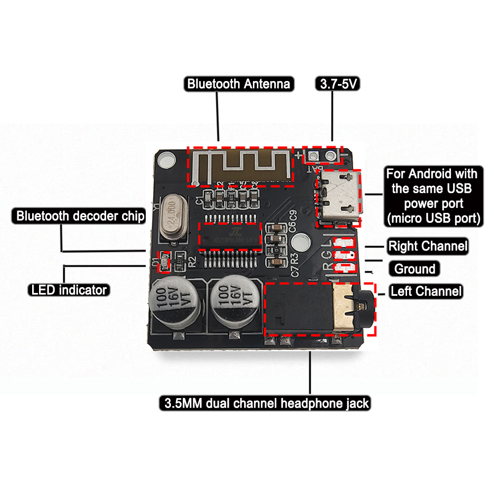 MP3 Receiver Decoder Board VHM - Audio Music Converter To Mp3 ulasan dan harga
