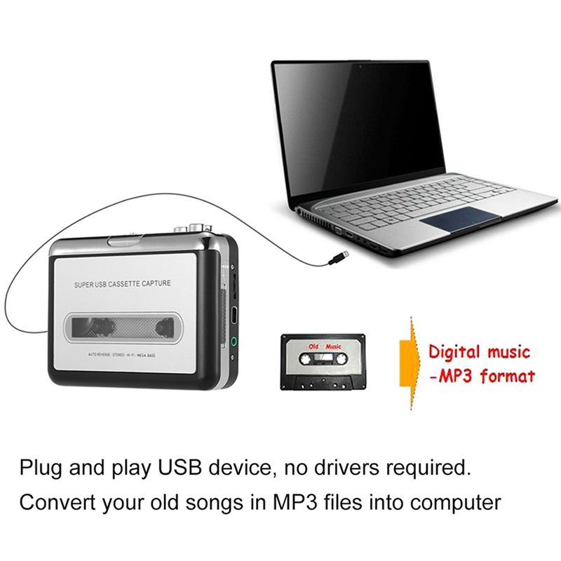 B27B USB Cassette Tape To MP3  - Audio Music Converter To Mp3 ulasan dan harga